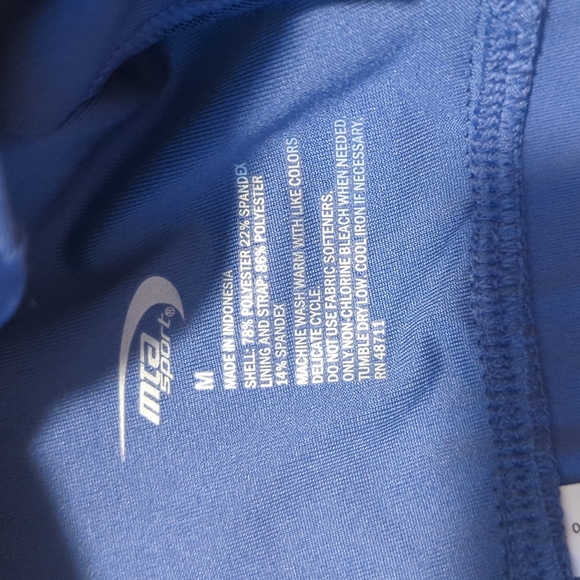 MTA Sports Bra Bralette Yoga Top Periwinkle & Gray - Picture 4 of 4